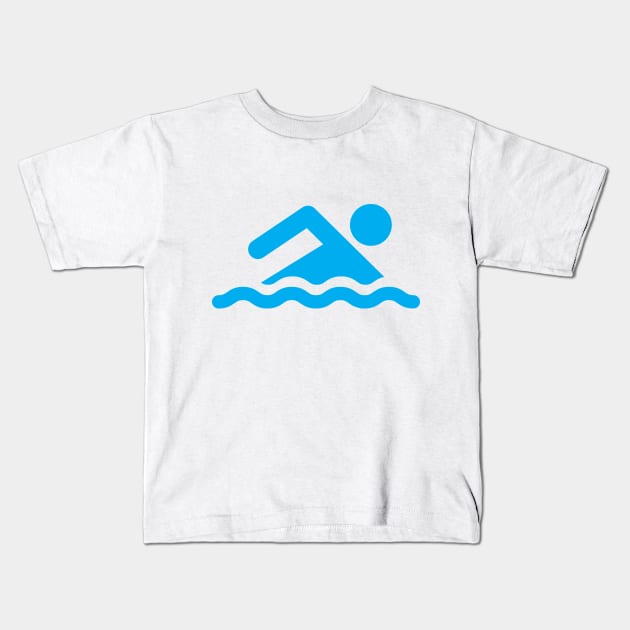 Swimming (request other colours) Kids T-Shirt by designseventy